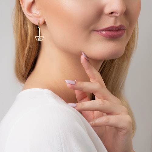 Kolczyki Savicki: srebrne pozłacane, cyrkonie